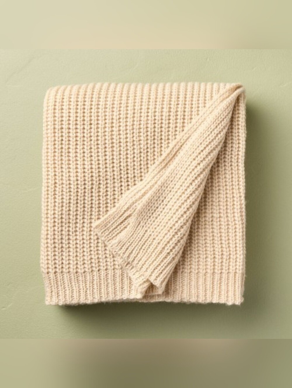 Hearth & Hand With Magnolia 50"x60" Knit Value Throw Blanket Oatmeal